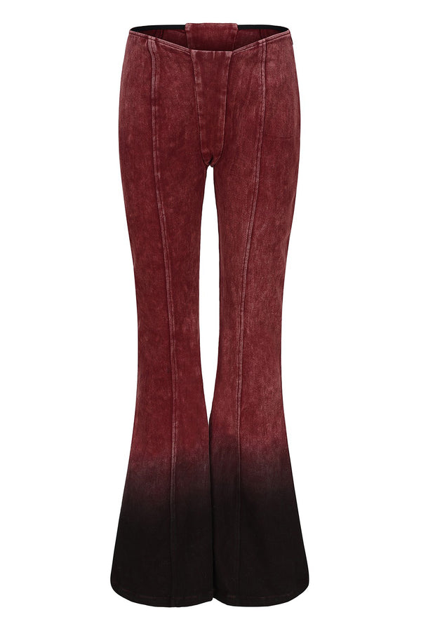 PengTai 24 Autumn and Winter Gradient Dyed Denim Flared Pants PT-PTW24D03-2-HJH